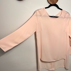 Oak + Fort 3/4 Sleeve High Low Blouse
